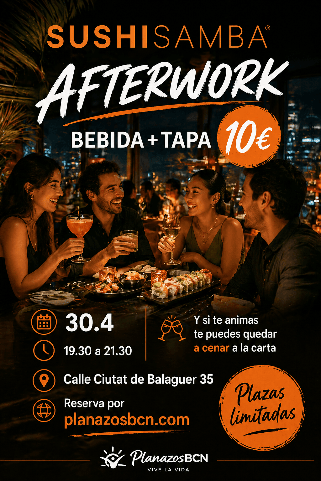 Sushi Samba Afterwork: Unión de Sabores y Ritmos